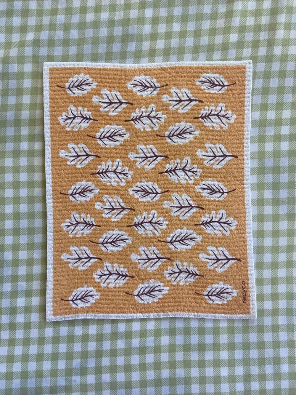Set of 6 Patterned Swedish Dishcloths- Autumn Designs